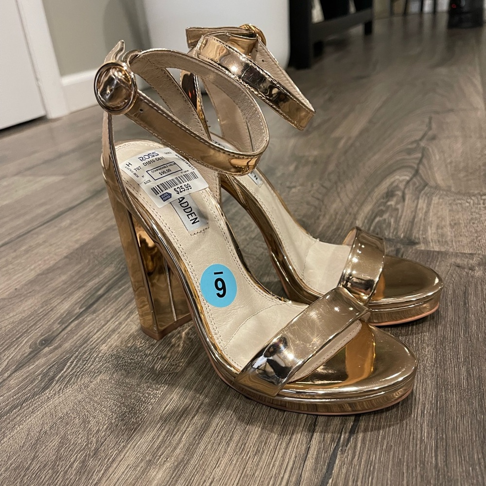 Steve Madden Rose Gold Block Heels